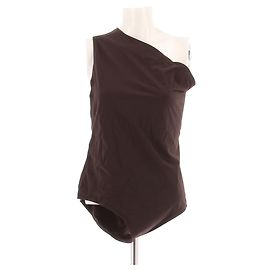 Bottega Veneta Asymmetrical Bodysuit Brown