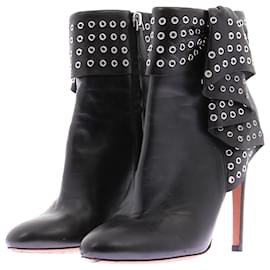 Botines de cuero con tacón - Alaïa
