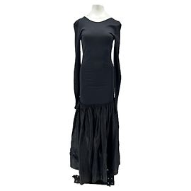 Autre Marque BOBKOVA Schwarzes langes Viscose Kleid