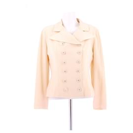 Giacca Chanel in lana color crema taglia 38