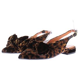 SéZane Samtballerinas mit Leopardenmuster
