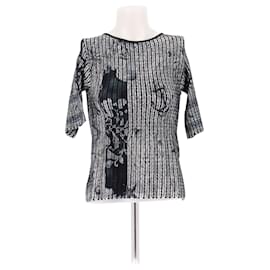 Kurzarm-Top in Schwarz und Marine - Etro