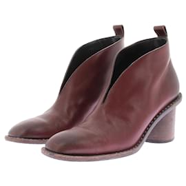 Botines de tacón burdeos - Céline