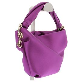 Piccola borsa a mano Jimmy Choo viola in tessuto