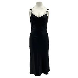 Autre Marque Vestido GAÂLA de satén negro sin tirantes