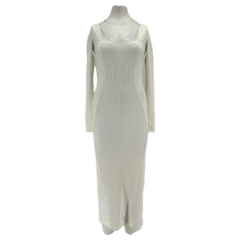 Autre Marque Abito lungo bianco NDS in cotone taglia 34