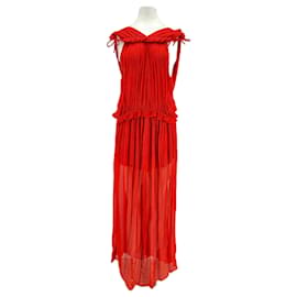 Isabel Marant Abito in seta rossa "Alsaw"