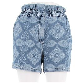 Claudie Pierlot bedruckte Denim-Shorts blau