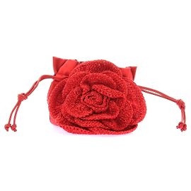 Magda Butrym Borsa a mano in crochet rosso