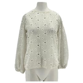 Autre Marque LOVELY PEPA Weiße Bluse mit Sternperforation XS