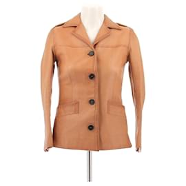 Prada Lederjacke camel