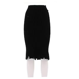 Falda de lana negra Louis Vuitton