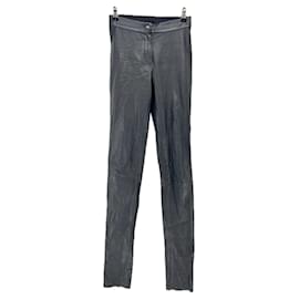 Ann Demeulemeester Lederhose schwarz Slim Fit