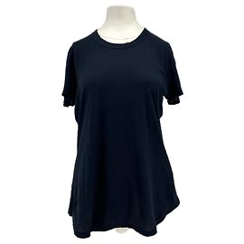 Autre Marque Camiseta negra de manga corta James Perse de algodón