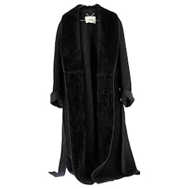 ジャケット・アウター vintage FENDI wool silk long coat Fendi Black/Grey Wool & Silk Long Coat ref.2472188 - Joli Closet
