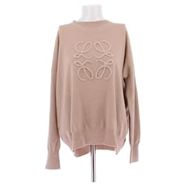 Loewe Wollpullover beige mit Ton-in-Ton-Logo