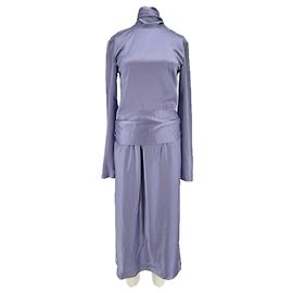 Autre Marque Lili Kleid Satin-Effekt Lila