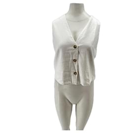Beige ärmellose Weste aus Leinen - Autre Marque