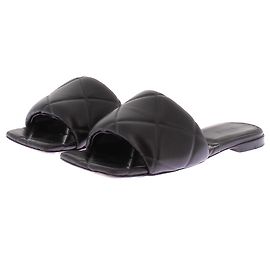 Sandali Bottega Veneta in pelle trapuntata nera