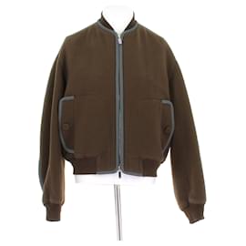 Giacca Bomber Dior in Lana Marrone