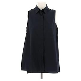 Camisa sin mangas Acne Studios azul marino algodón