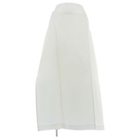 Jupe longue en soie blanche Mila Khaite
