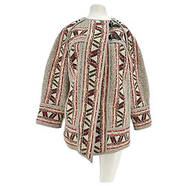 Chaqueta de lana gris con estampado Isabel Marant