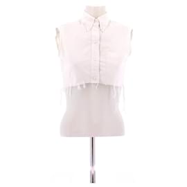 Thom Browne Camisa Crop Sin Mangas Blanca