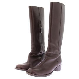 Botas Miu Miu de cuero marrón