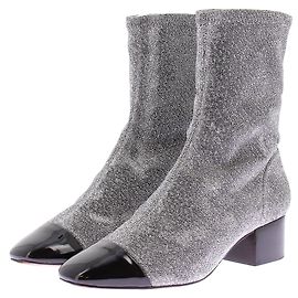 Schutz Silberne Stiefeletten mit Absatz