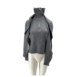 Grauer Pullover mit Kapuze - Autre Marque