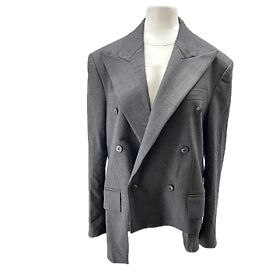 Autre Marque Blazer asimmetrico grigio in lana