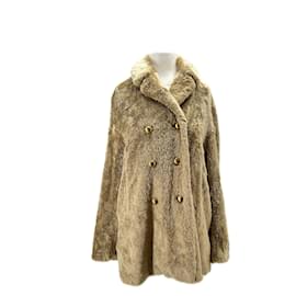 Cappotto in pelliccia sintetica marrone Pinko
