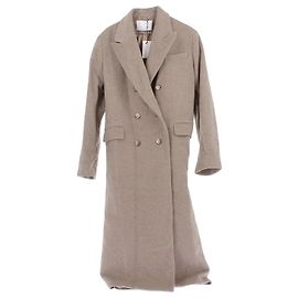 Autre Marque Cappotto lungo in lana marrone RHUNE
