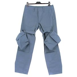 Louis Vuitton Pantaloni blu grigio con tasche