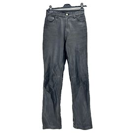 Autre Marque Pantalones slim de cuero negro LESYANEBO