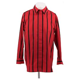 Camisa Marimekko de rayas de algodón roja y negra