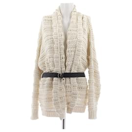 Strickjacke in Ecru - Brunello Cucinelli