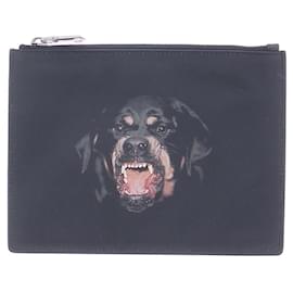Pochette en cuir noire - Givenchy