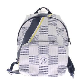 Louis Vuitton Zaino bianco e blu a scacchi