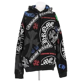 Chrome Hearts Schwarzer Hoodie mit Logo Baumwolle XL