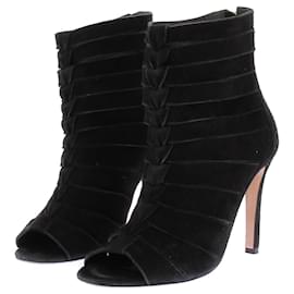 Zapatos de tacón de ante negro con tiras abiertas Jerome Dreyfuss