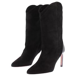 Botas de tacón Ba&Sh de ante y cuero negro 36