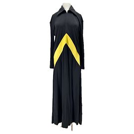 Céline Maxikleid schwarz und gelb aus Viskose
