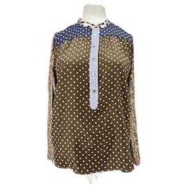 La Prestic Ouiston Blusa in seta stampata