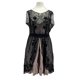 Abito nero in pizzo e ricami Philosophy Di Alberta Ferretti