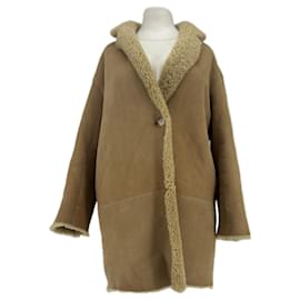 Sandro Jacke aus beige Wollhaut