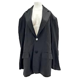 Autre Marque Blazer negro de mezcla de lino THE FRANKIE SHOP
