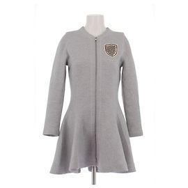 Christian Dior Wollkleid kurz grau