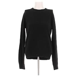Maglione nero in lana a maniche lunghe Saint Laurent